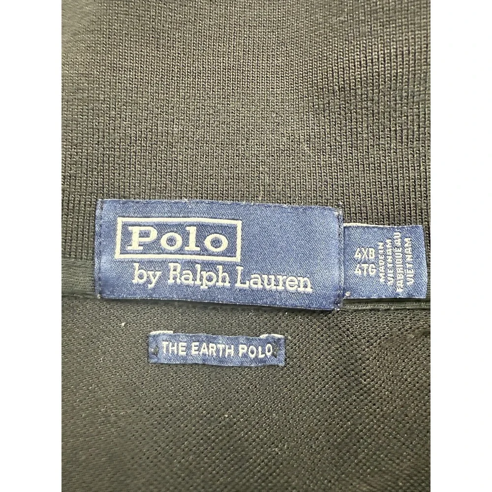 Polo Ralph Lauren Polo Shirt Mens 4XB Black The Earth Polo Green Pony Big & Tall